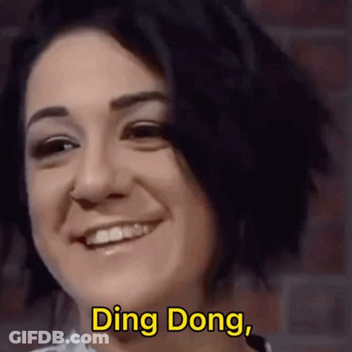 Woman Face Close Up Saying Ding Dong GIF