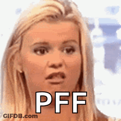 Woman Face Close Up Saying Pff GIF