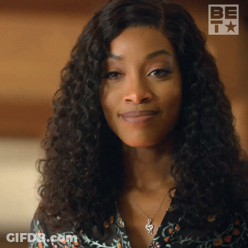 Woman Face Close Up With BET Logo GIF