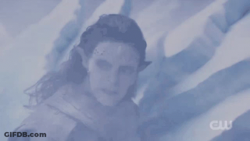 Woman Face Close Up With CW Logo GIF