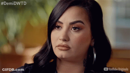 Woman Face Close Up With #Demidwtd GIF