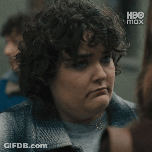 Woman Face Close Up With HBO Max Logo GIF