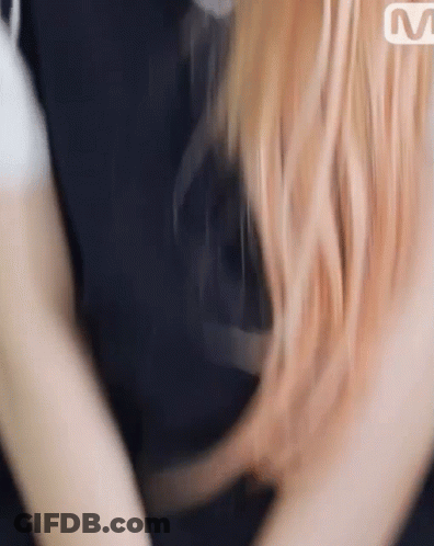 Woman Face Close Up With Letter M GIF