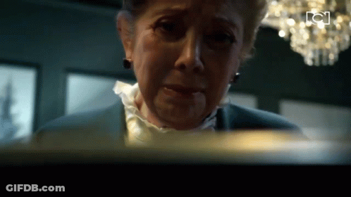 Woman Face Close Up With Letters TC GIF