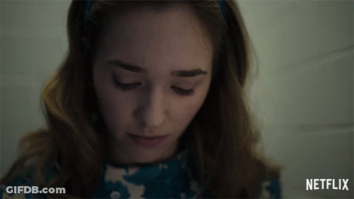 Woman Face Close-Up With Netflix Logo GIF