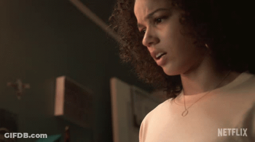 Woman Face Close Up With Netflix Logo GIF