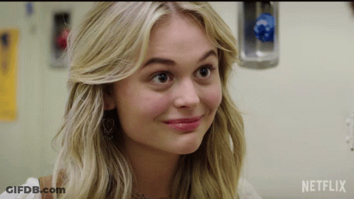 Woman Face Close Up With Netflix Logo GIF