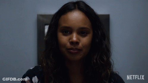 Woman Face Close Up With Netflix Logo GIF