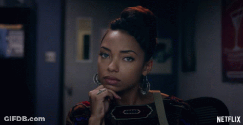 Woman Face Close Up With Netflix Logo GIF