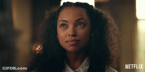 Woman Face Close Up With Netflix Logo GIF