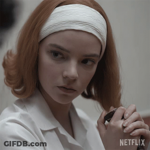 Woman Face Close Up With Netflix Logo GIF