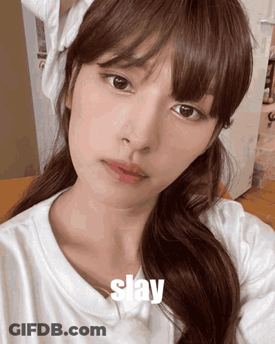 Woman Face Close Up With Slay GIF