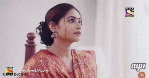 Woman Face Close Up With Sony Logo GIF
