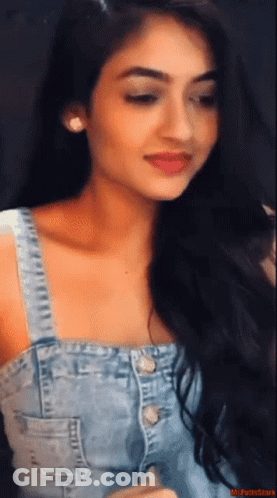 Woman Face Close Up With Word Stark GIF