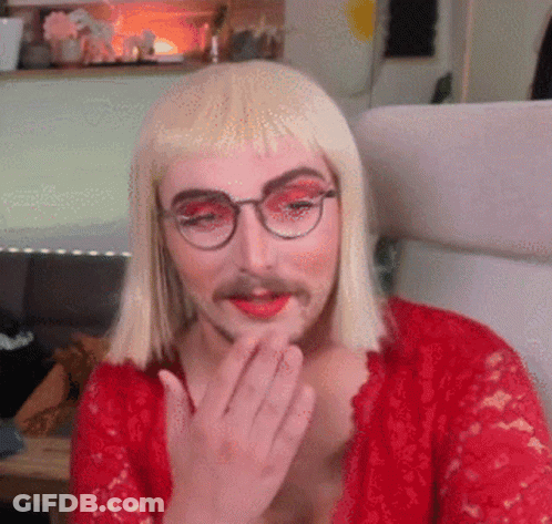 Woman Face Close Up With YouTube Logo GIF