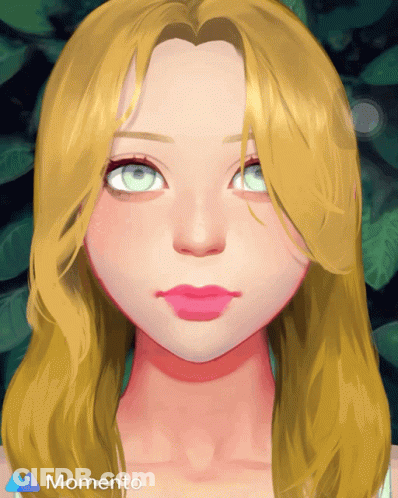 Woman Face Drawing With Momento GIF