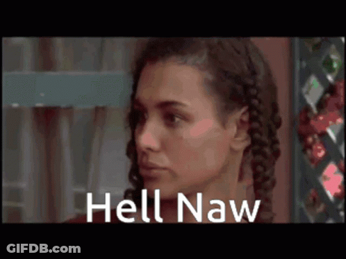 Woman Face Hell Naw GIF