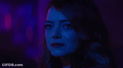 Woman Face In Blue Light GIF