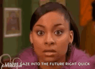 Woman Face Lemme Gaze Into Future Right Quick GIF