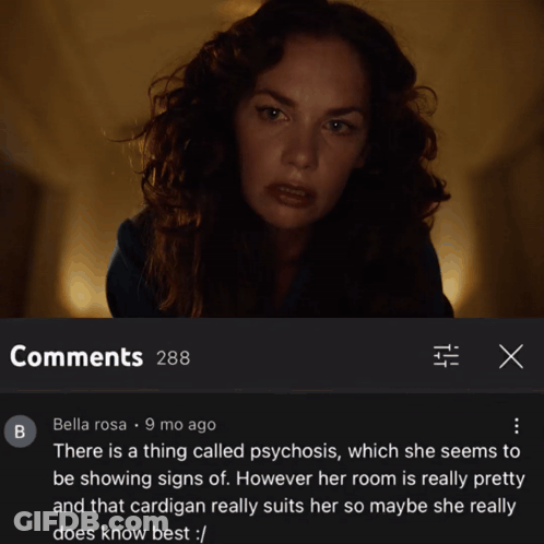 Woman Face Next To Comment GIF