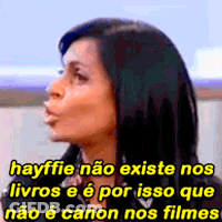 Woman Face Saying Hayffie Não Existe Nos Livros GIF