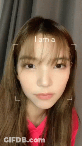 Woman Face Saying I Am A GIF
