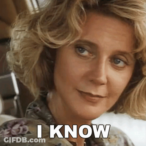 Woman Face Saying I Know GIF