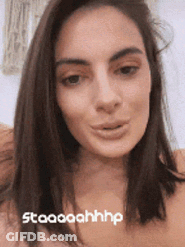 Woman Face Saying Staaaahhhp GIF