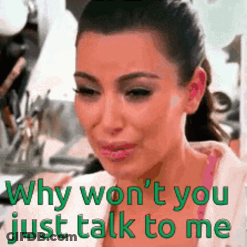 Woman Face Saying Talk To Me GIF