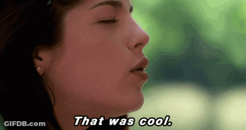 Woman Face Saying That Was Cool GIF