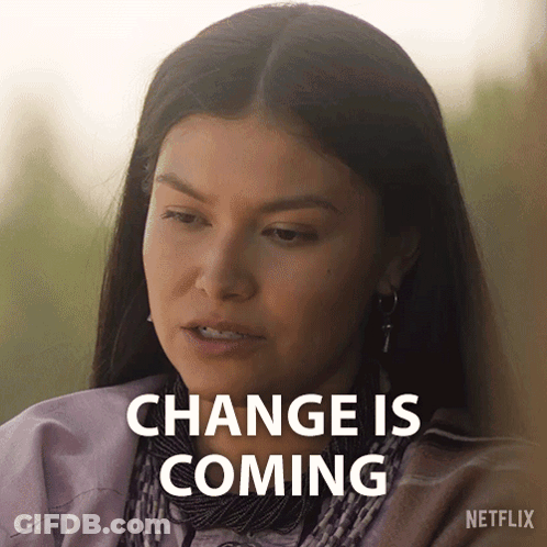 Woman Face With Change Is Coming Behind Her GIF