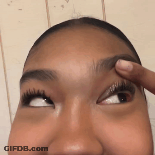 Woman Face With Hand On Eyebrows GIF