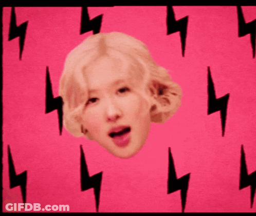 Woman Face With Lightning Bolts Behind GIF
