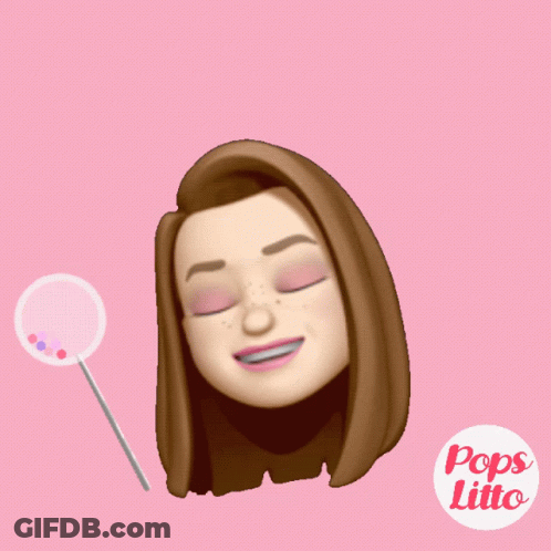 Woman Face With Lollipop Pops Litto GIF