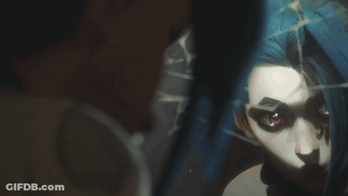 Woman Face With Nails Tattoo GIF