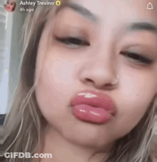 Woman Face With Name Ashley Trevino GIF