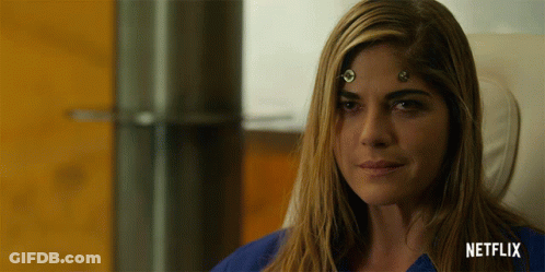 Woman Face With Netflix Logo GIF