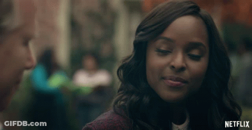 Woman Face With Netflix Logo GIF