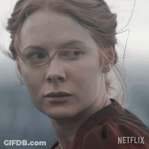 Woman Face With Netflix Logo GIF