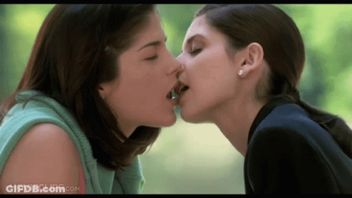 Woman Face With Netflix Logo GIF