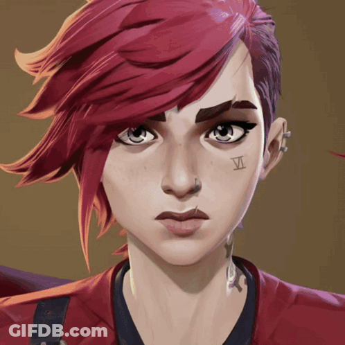 Woman Face With Number Vi On Forehead GIF