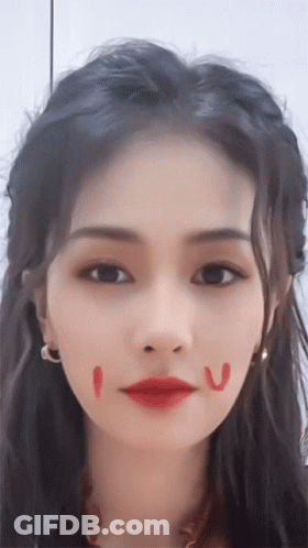 Woman Face With Red I And U GIF