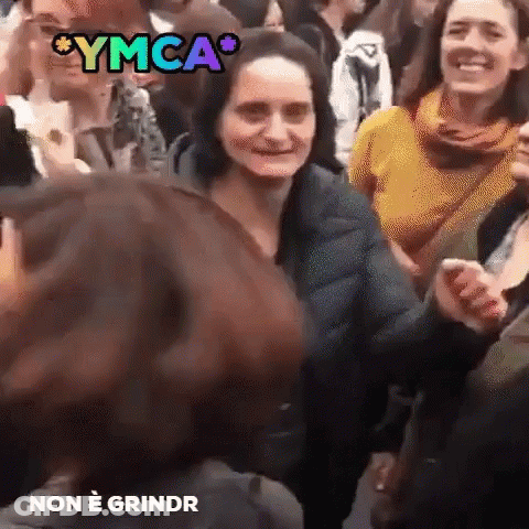 Woman Face With The Y.M.C.A. Song GIF