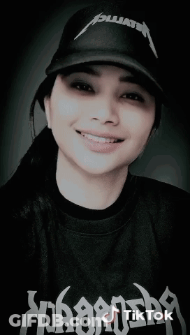 Woman Face With TikTok Logo GIF