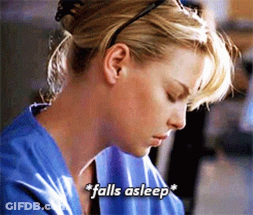 Woman Falling Asleep GIF