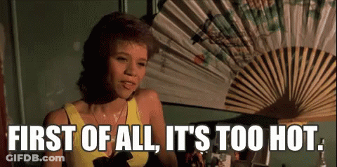 Woman Fan Saying First Of All It's Too Hot GIF