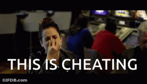 Woman Finger On Lips This Is Cheating Casino GIF