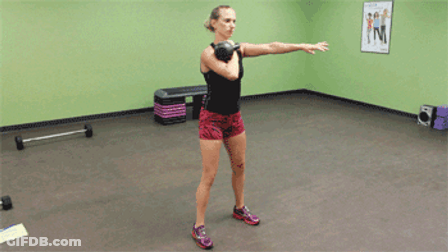 Woman Fitness Squats GIF