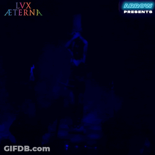 Woman Flashing Lights Arrow Video GIF