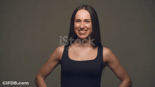 Woman Flexing Muscles GIF